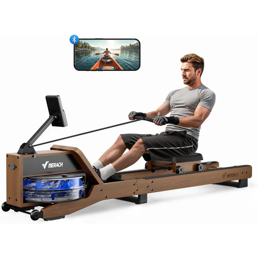 MERACH MR-R23 - Máquina de remo de agua de madera