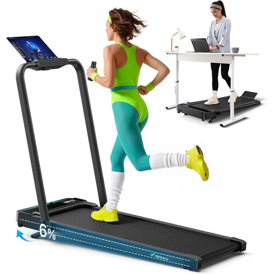 MERACH T19B3 - Cinta de correr plegable 2 en 1 con inclinación