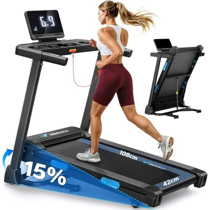 MERACH T12 - Cinta de correr plegable con inclinación del 15 %